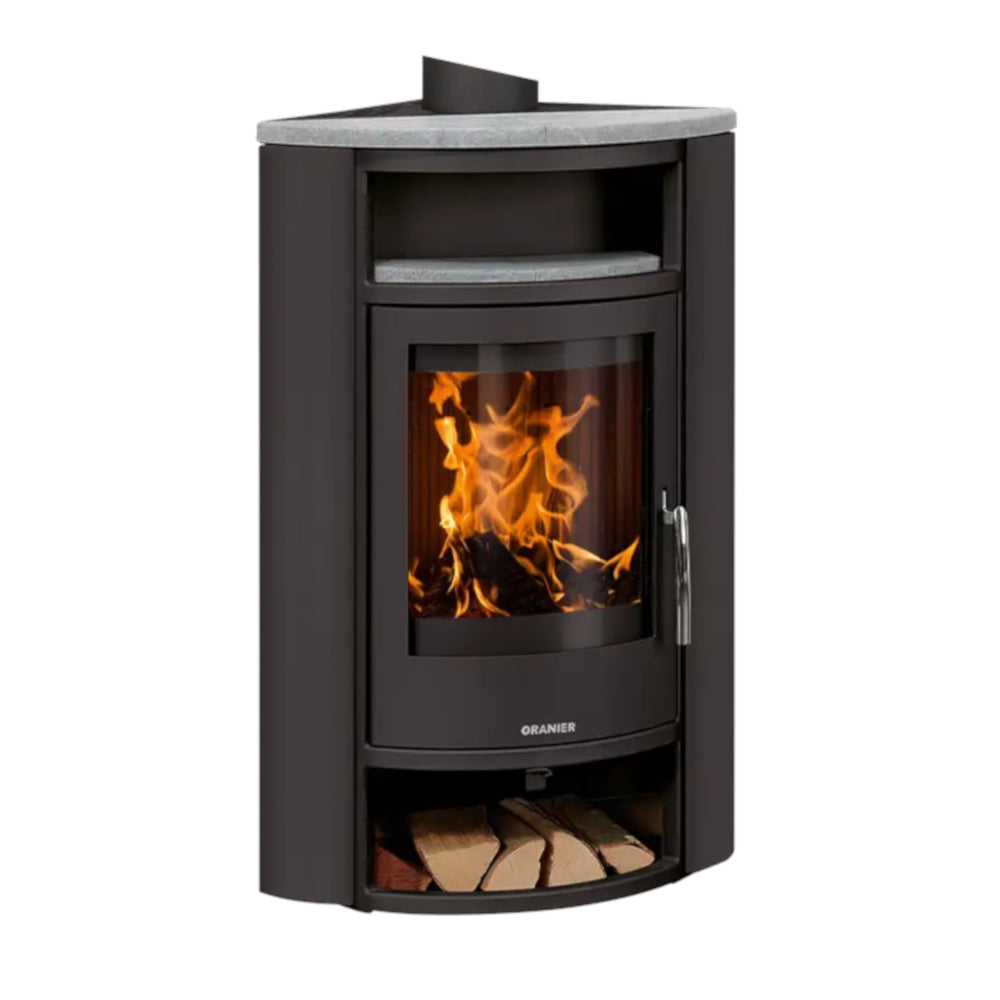 Oranier Kaminofen | Polar Eck Stahl | 6,5 kW | Schwarz | www.klimaworld.com