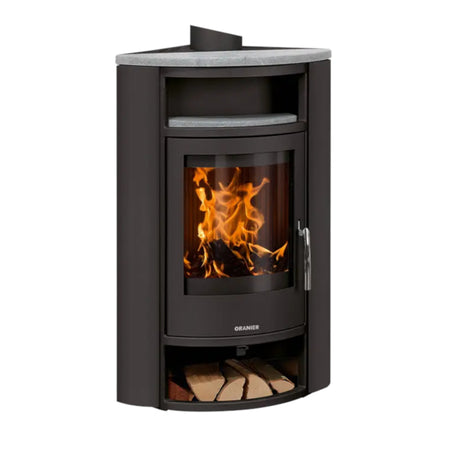 Oranier Kaminofen | Polar Eck Stahl | 6,5 kW | Schwarz | www.klimaworld.com