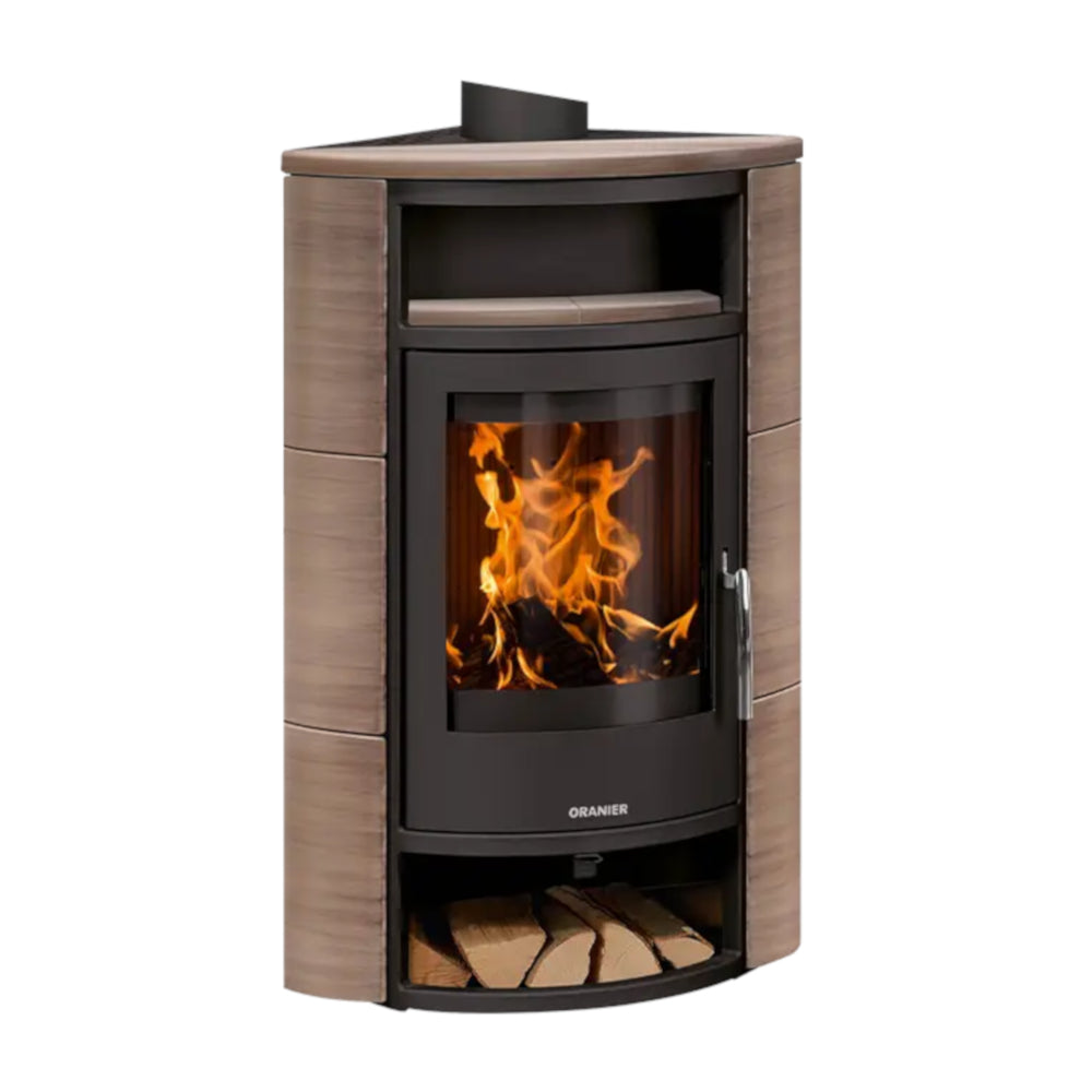 Oranier Kaminofen | Polar Eck Keramik Grappa| 6,5 kW |Schwarz