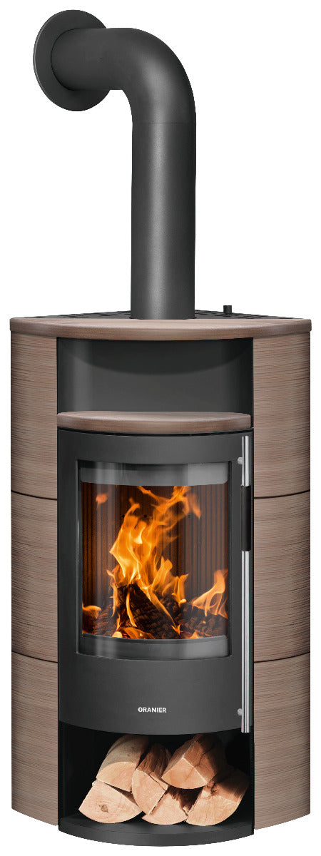 Oranier Kaminofen Polar Neo Eck | Stahl Schwarz, Keramik Grappa | klimaworld.com