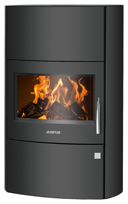 Justus Kaminofen Agero W+ Stahl Schwarz | klimaworld.com