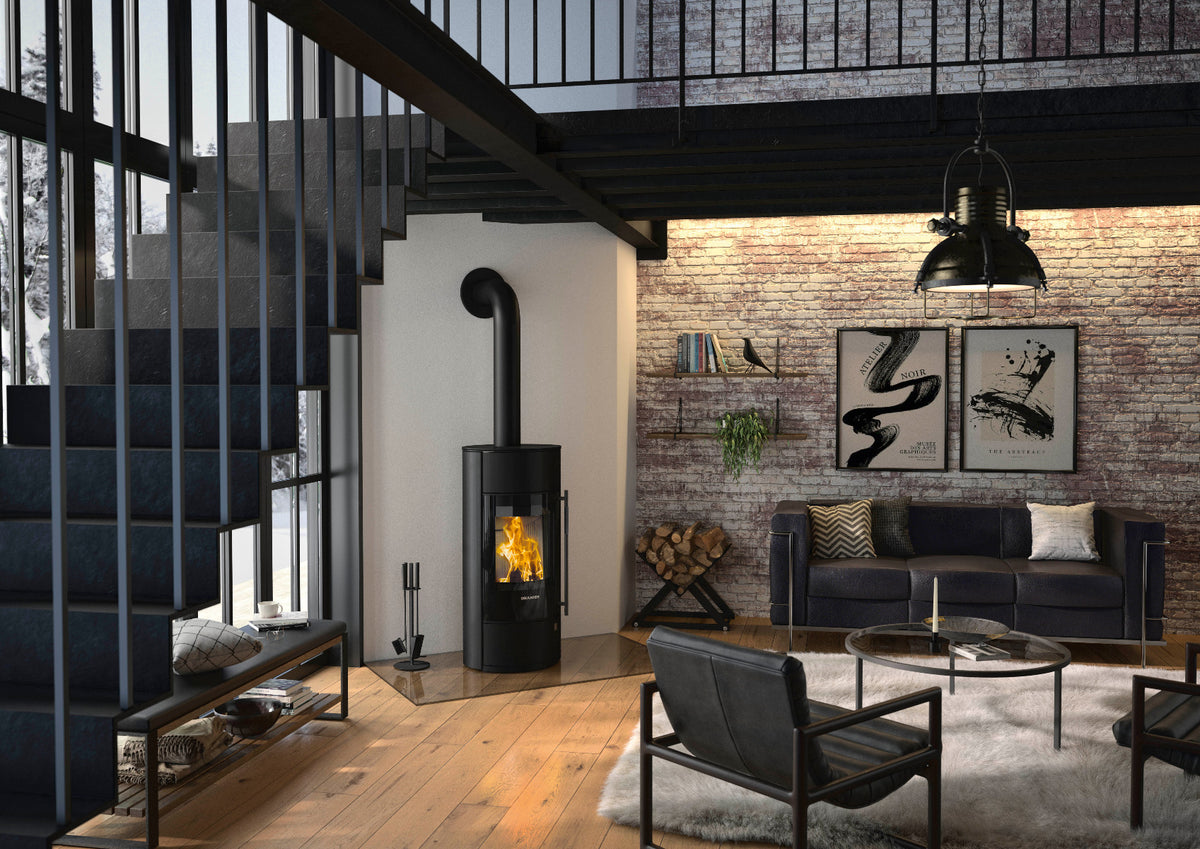 Oranier Kaminofen Polar Neo Blackline Stahl Schwarz, Ambiente | klimaworld.com