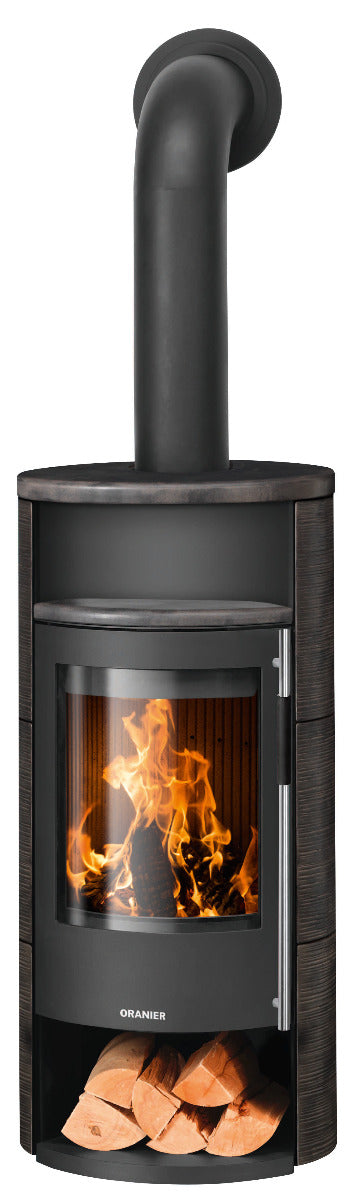 Oranier Kaminofen Polar Neo 4 | Stahl Schwarz, Keramik Namib | klimaworld.com