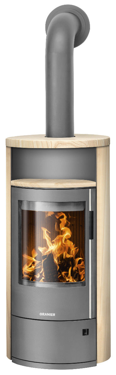 Oranier Kaminofen Polar Neo 6, Stahl Gussgrau, Sandstein | klimaworld.com
