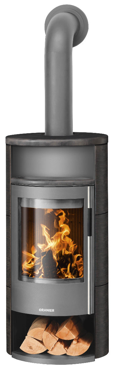 Oranier Kaminofen Polar Neo 6, Stahl Gussgrau, Keramik Namib | klimaworld.com