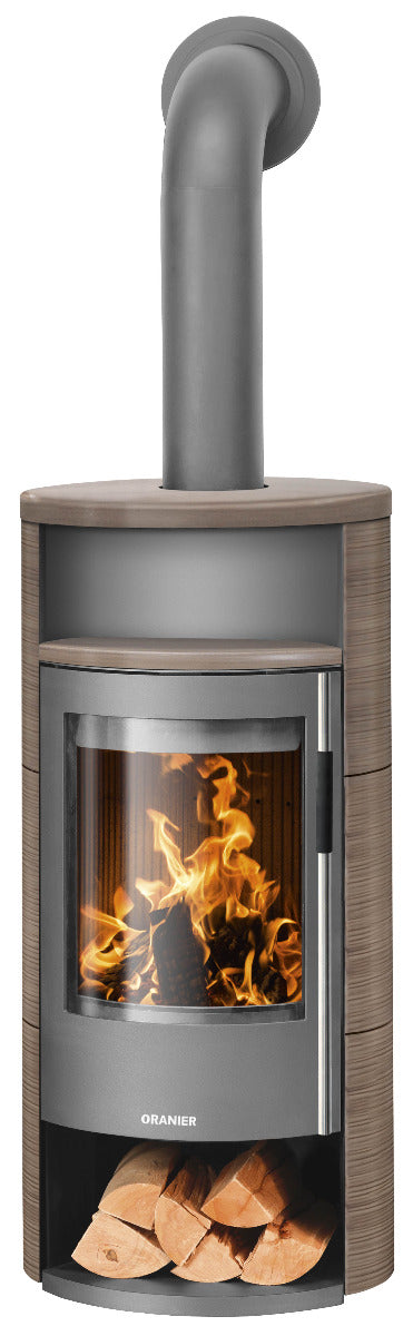 Oranier Kaminofen Polar Neo 6, Stahl Gussgrau, Keramik Grappa | klimaworld.com