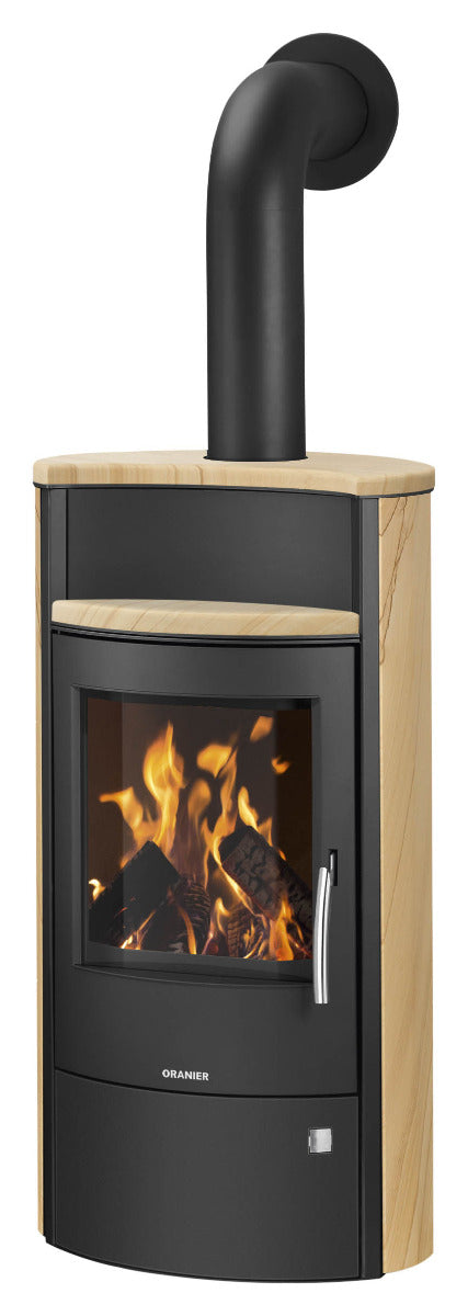 Oranier Kaminofen Pori 7 Stahl Schwarz, Sandstein | klimaworld.com