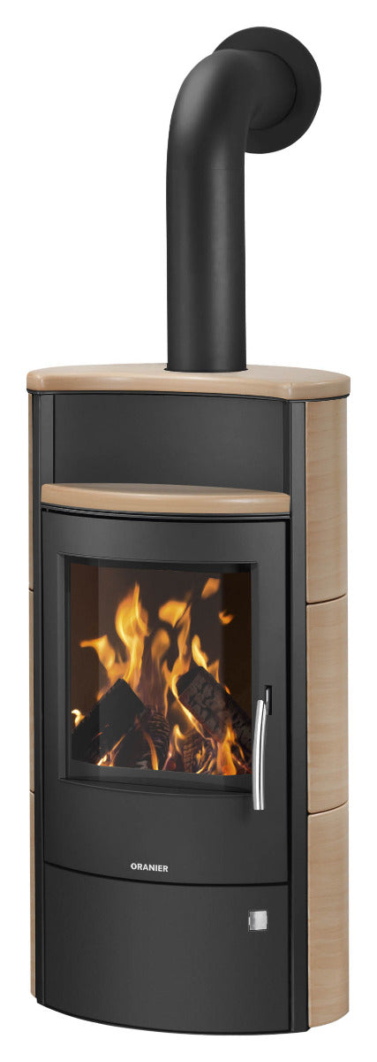 Oranier Kaminofen Pori 7 Stahl Schwarz, Keramik Corretto | klimaworld.com