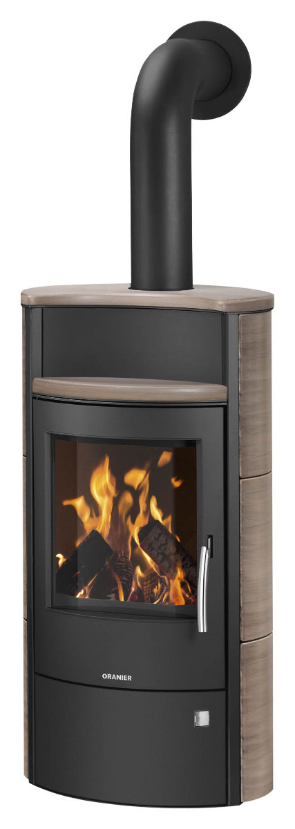 Oranier Kaminofen Pori 7 Stahl Schwarz, Keramik Grappa | klimaworld.com