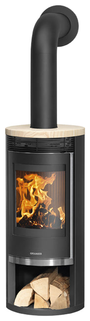 Oranier Kaminofen Rota 2.0 Stahl Schwarz, Top Sandstein | klimaworld.com