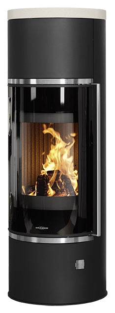 ORANIER | Arena W+ | Kaminofen | Stahl Schwarz | Kalkstein Cream
