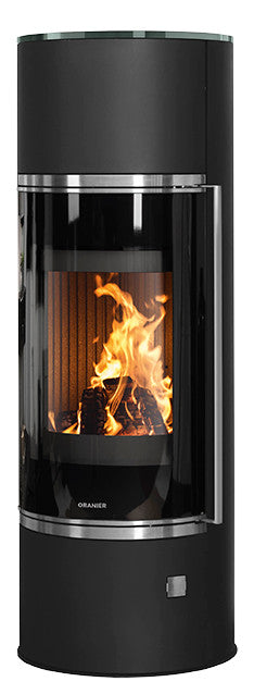 Oranier Kaminofen Arena W+ 2.0 | Stahl Schwarz, Abdeckplatte aus Glas | klimaworld.com