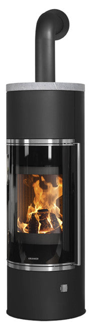 Oranier Arena Aqua 2.0 Stahl Schwarz, Abdeckplatte Speckstein | klimaworld.com