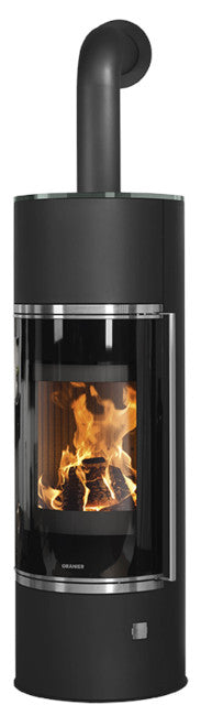 Oranier Arena Aqua 2.0 Stahl Schwarz, Abdeckplatte Glas | klimaworld.com