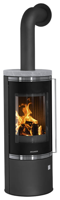 Oranier Kaminofen Arena 2.0 Stahl Schwarz, Abdeckplatte Speckstein | klimaworld.com