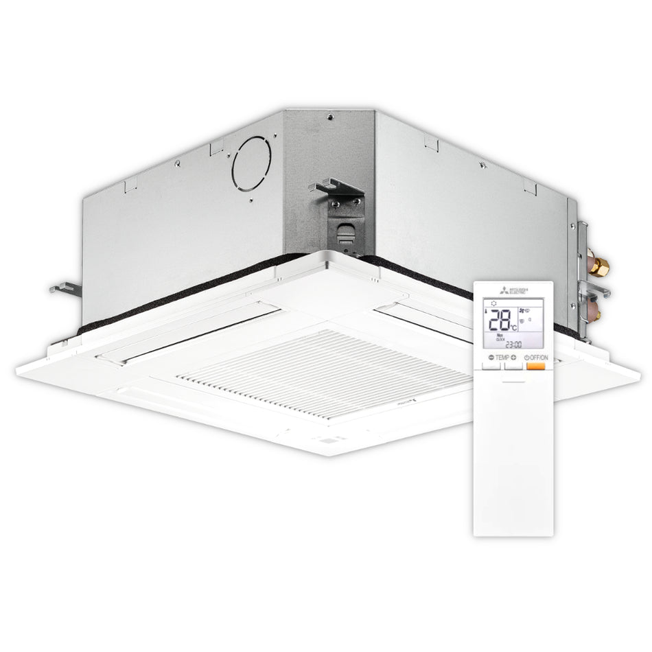 Mitsubishi Klimaanlage 4-Wege-Deckenkassette SLZ-M50FA2 + Blende | 4,6 kW | Klimaworld.com