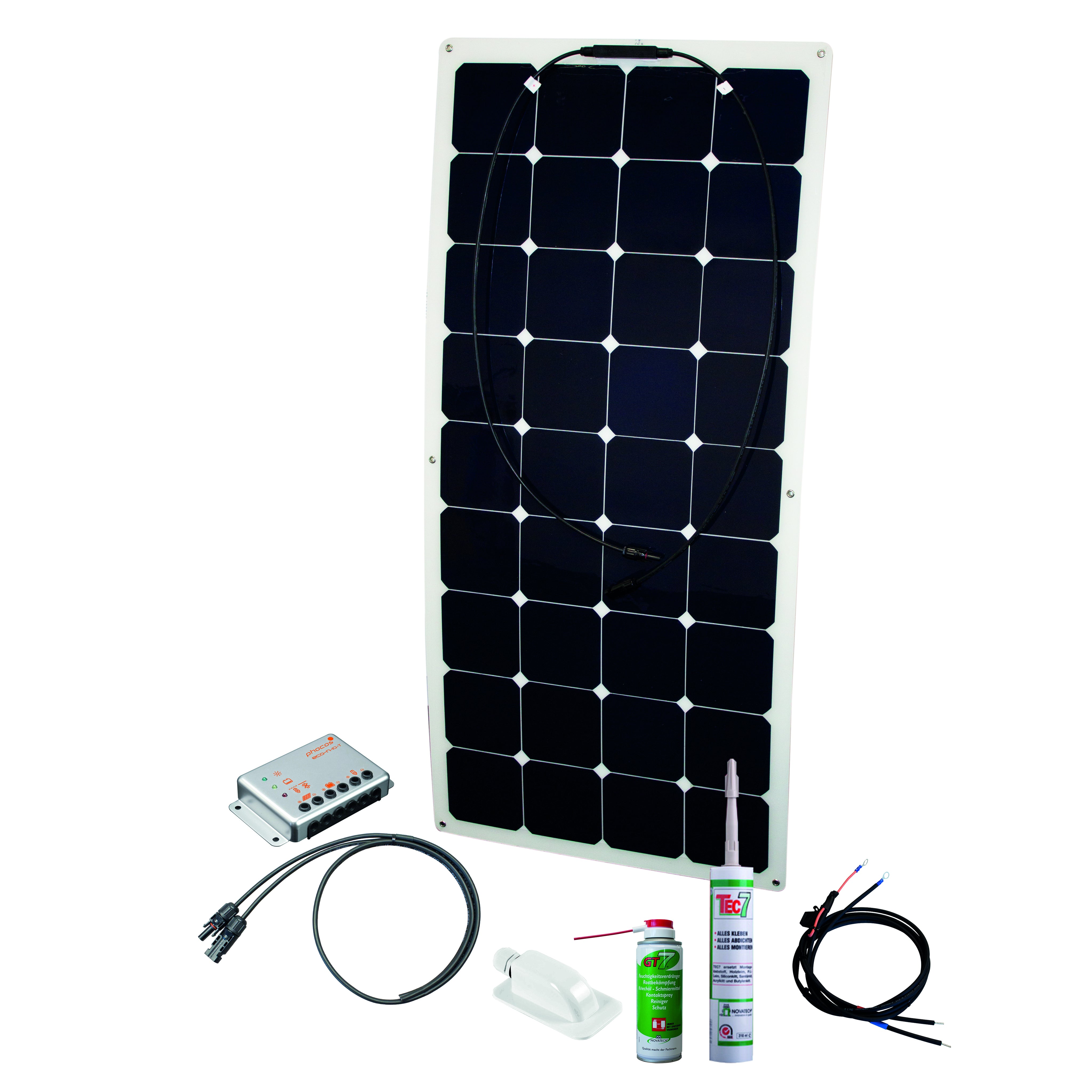 flexibles Solar-Kit für Transporter, Caravan, Wohnwagen und Boot