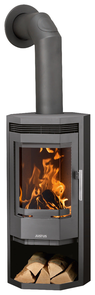 Justus Kaminofen Usedom 5 Stahl Gussgrau | klimaworld.com