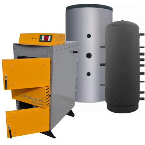 Holzvergaserkessel Santer Solar Profi Proburner 18 kW mit 1x1000L Puffer