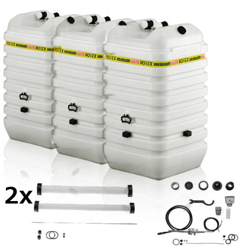 ROTEX Variosafe Heizöltank im Tank 3x 750 L + Grundpaket ANK+2xB2, Aufstellvariante VSF (Öltanks)