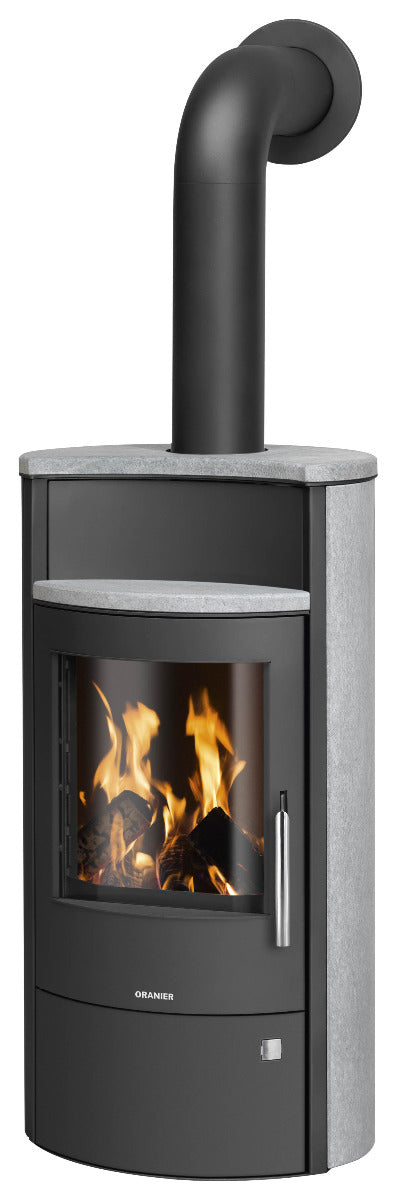 Oranier Kaminofen Pori Aqua 2 Stahl Schwarz, Speckstein | klimaworld.com