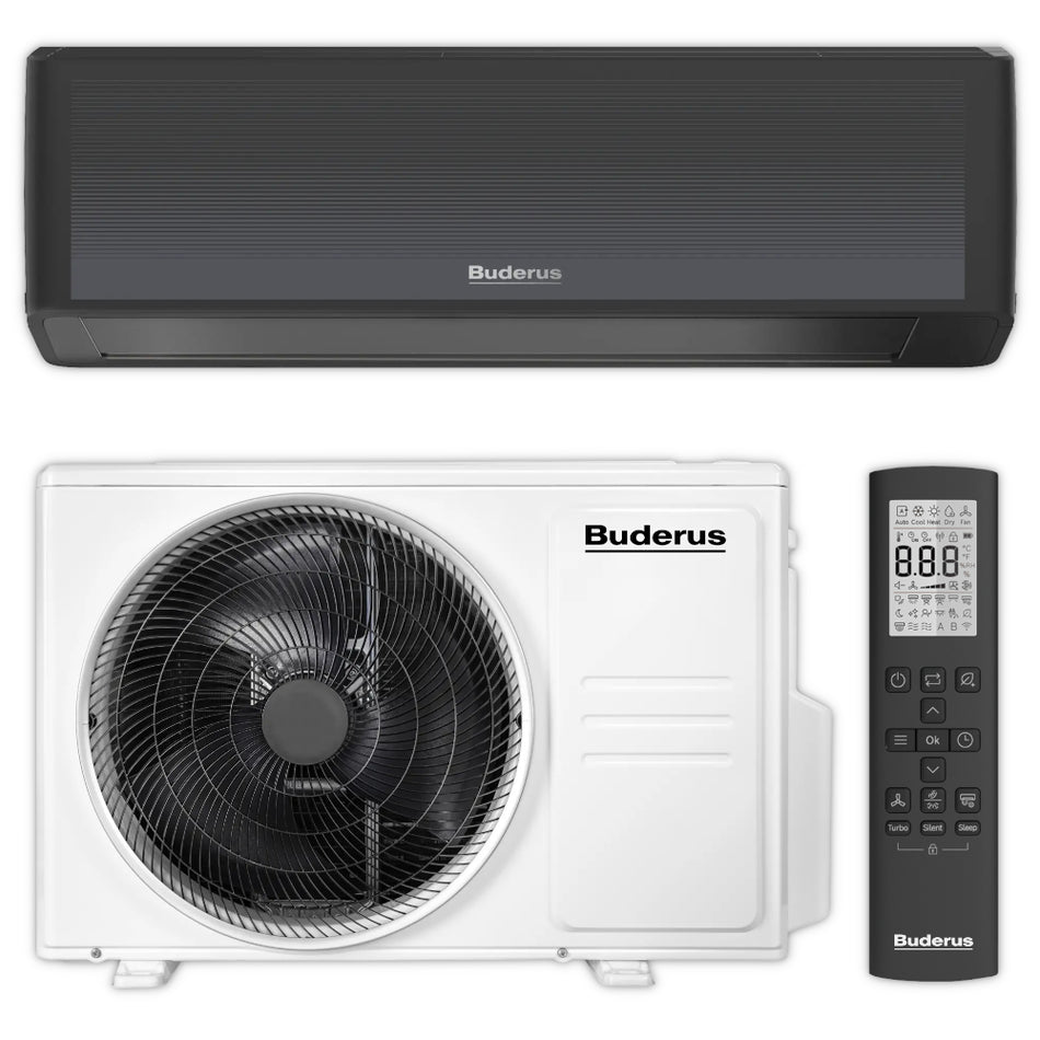 Buderus Split Klimaanlage Komplett-Set AC186i.3-3,5 | Schwarz| Klimaworld.com