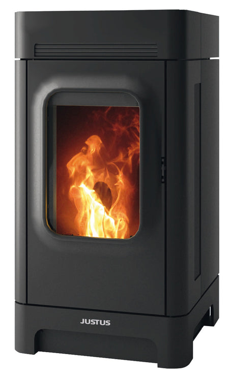 Justus Pelletofen Canis Stahl Schwarz | klimaworld.com