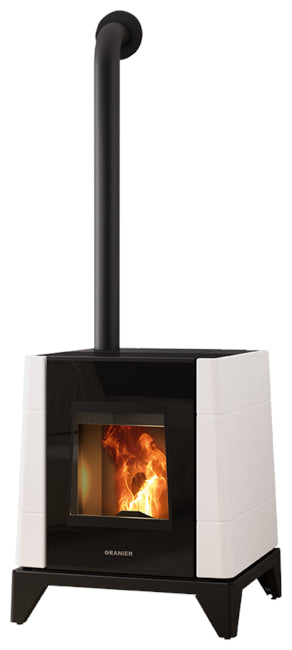 Oranier Pelletofen Pio conStone Seidenweiß | klimaworld.com