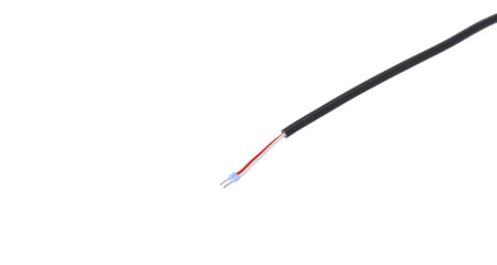 Schwarzes Kabel von Sorel mit offenem Drahtende, ohne sichtbaren Fuehlerkopf. | klimaworld.com