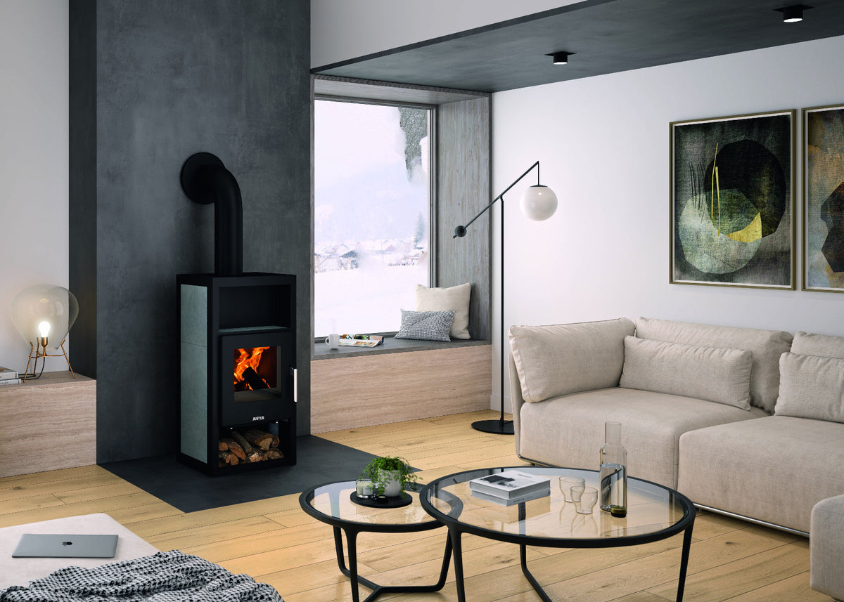 Justus Kaminofen Texas Specksteinkeramik, Ambiente | klimaworld.com