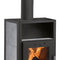 Justus Kaminofen | Texas V | 6 kW | Stahl Schwarz | Specksteinkeramik