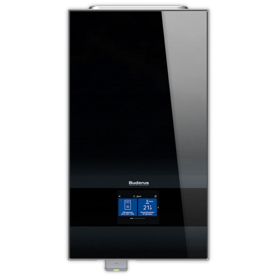 Buderus wandhängende Wärmepumpen-Inneneinheit Logatherm WLW186i-12 E in Titanium Schwarz | Klimaworld.com