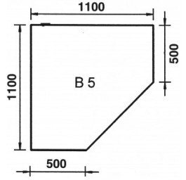 Justus Bodenplatte Glas Eckmodell B5 | klimaworld.com