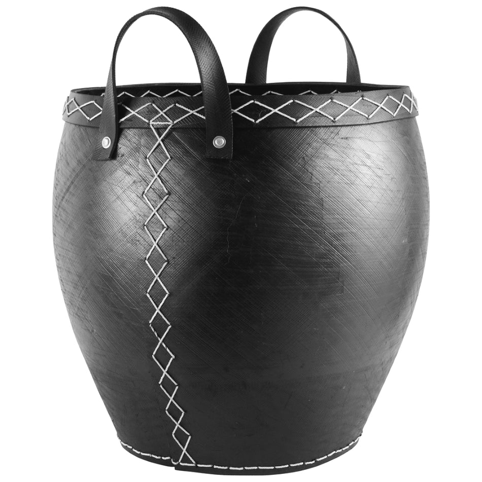 TermaTech | Holzeimer ''Reifen'' | 450×400 mm | Schwarz