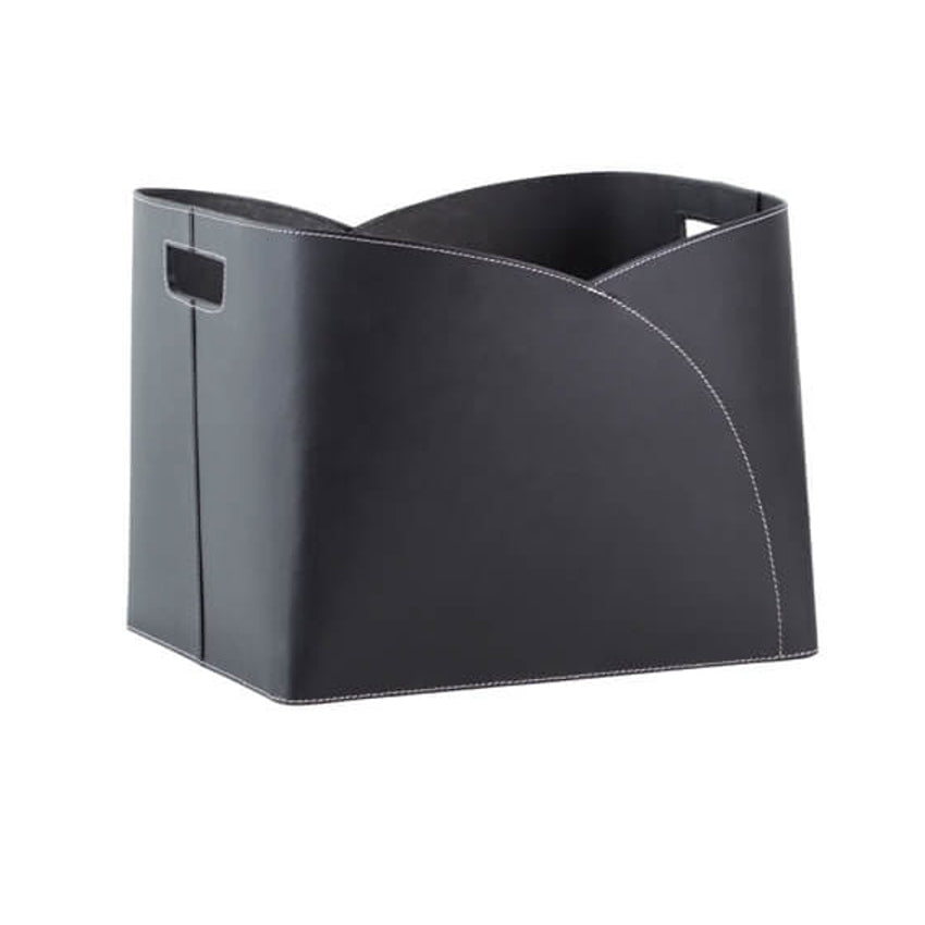 TermaTech Holzkorb aus Recycle-Leder