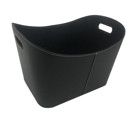 TermaTech Kaminholzkorb| Lederoptik Schwarz