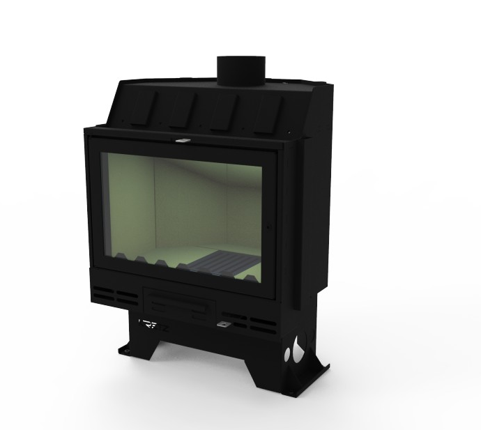 KRETZ | Kamineinsatz A 103 | gerade Scheibe | Stahl | 10 kW