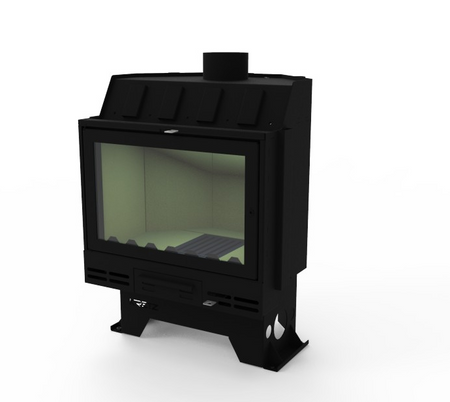 KRETZ | Kamineinsatz A 103 | gerade Scheibe | Stahl | 10 kW