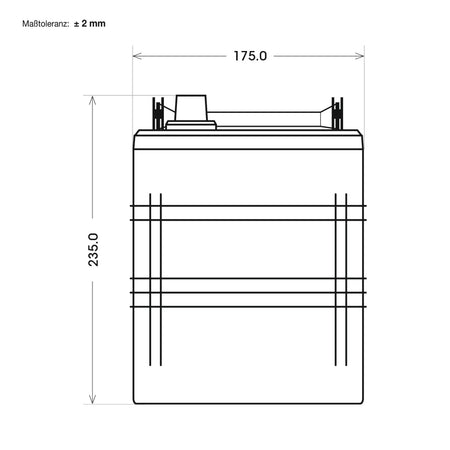 Panther-Batterie | Traclinebatterie 95804| Maßzeichnung Seite