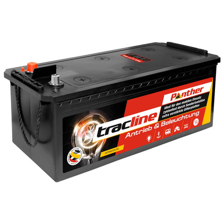 Panther-Batterie | Traclinebatterie 96801| 12V | 230Ah | seitlich links