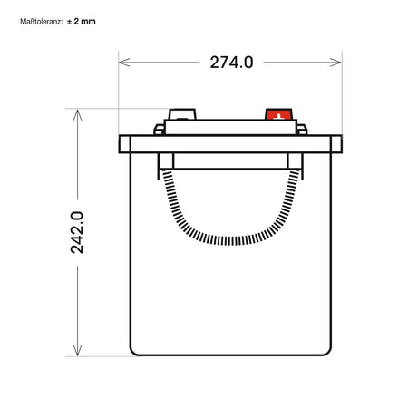 Panther-Batterie | Traclinebatterie 95804| Maßzeichnung Seite