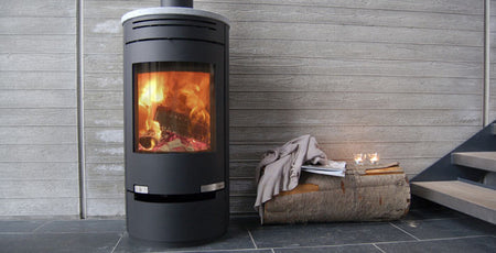 Kaminofen Aduro 1-3 Stahl schwarz 6 kW Stahl Speckstein Topplatte