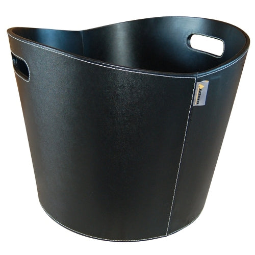 Aduro | Proline Holzkorb aus Kunstleder | schwarz