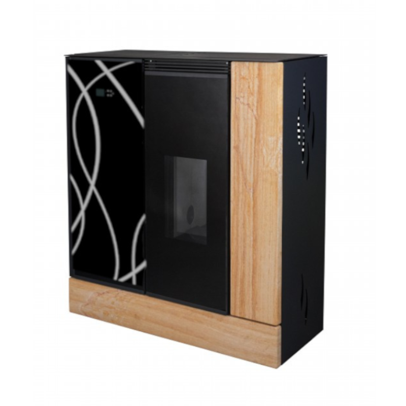 KRETZ | Pelletofen AGURO 2 | Glas mit Wellen | 6,4 kW  ➔ www.klimaworld.com