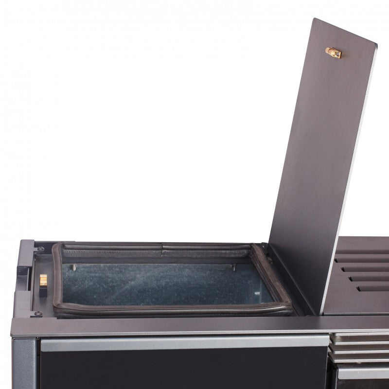 KRETZ | Pelletofen AGURO 2 | Glas mit Wellen | 6,4 kW - Öffnung Pelletbehälter