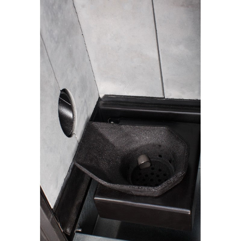 KRETZ | Pelletofen AGURO 1 | Glas mit Linien | 6,4 kW  - Ansicht Brennertopf