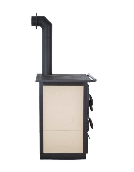 Globefire Alhena Küchenofen Créme Seitenansicht