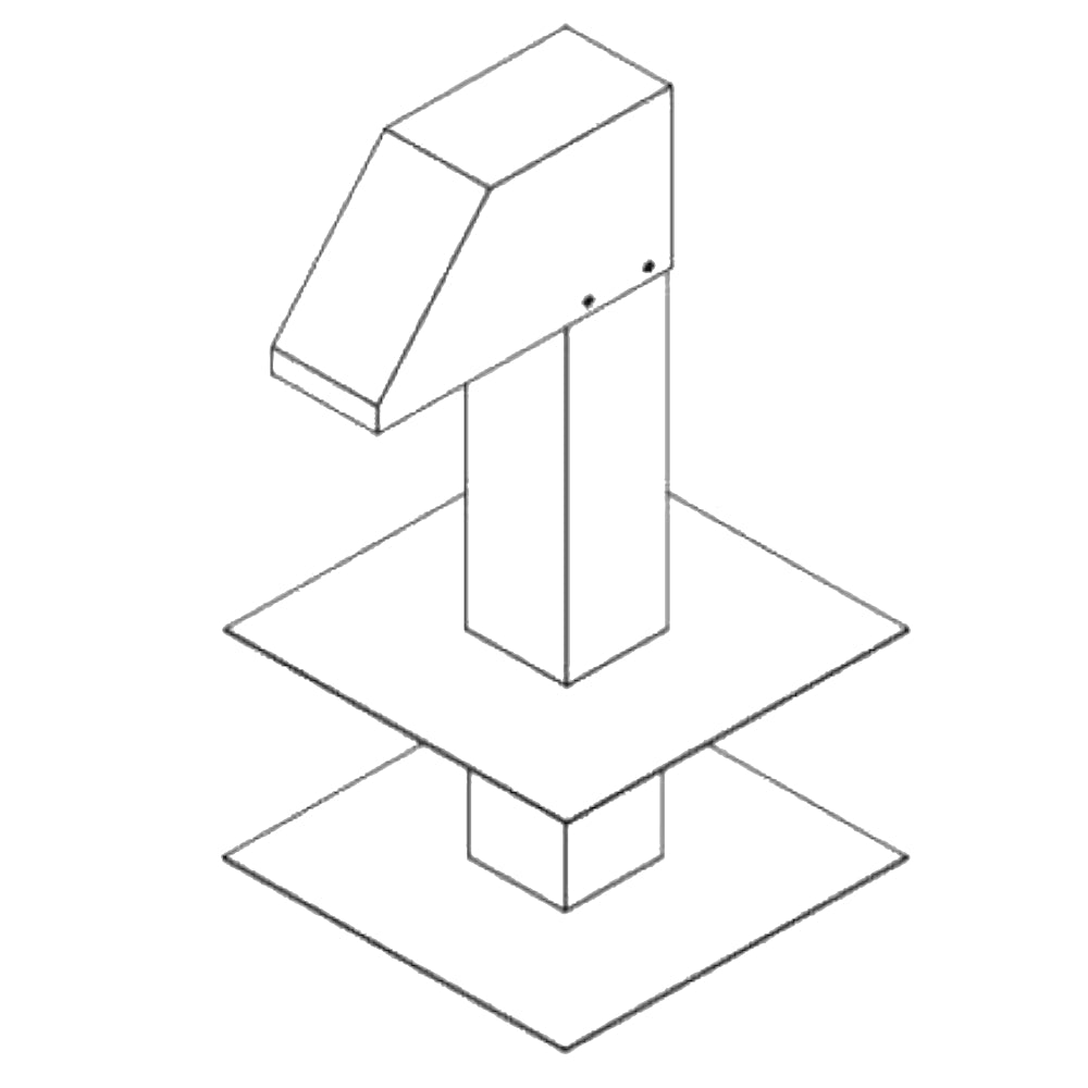 LINUM | Dachdurchführung + verstellbarer Unterbau | Auslass 125×125 mm