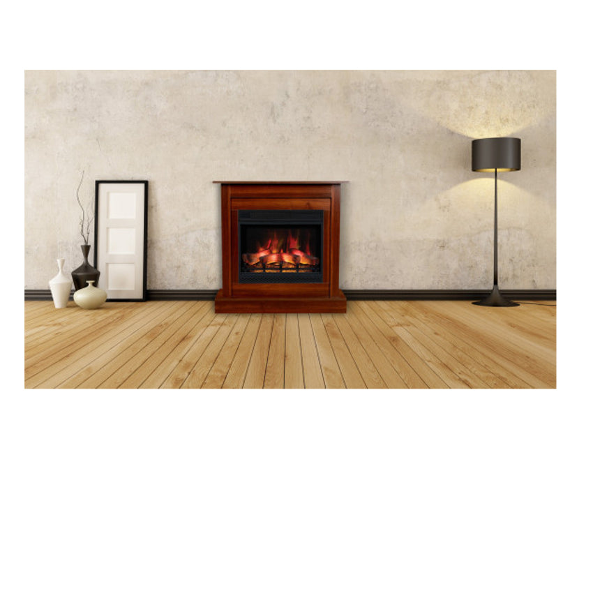 Aflamo LED Standkamin Vigo Classic eiche 3D