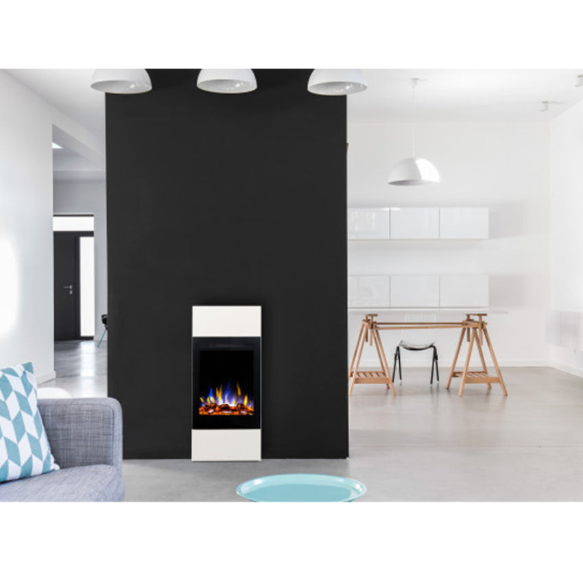 Aflamo Slim Elektrokamin | weiß Ambiente